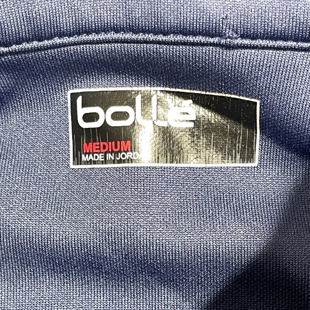 Bolle Mens Blue‎ Quarter Zip Pullover Performance Activewear Top Size Medium